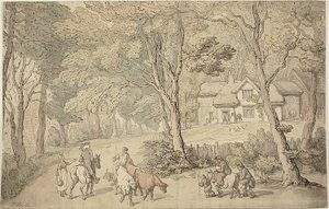 Doktor Syntax w drodze autorstwa Thomas Rowlandson