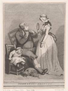 Golenie w domu autorstwa Thomas Rowlandson