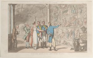 Don Luigi spotyka Donnę Annę w Muzeum, z Neapolu i Campagna Felice: w..., 1 czerwca 1815. autorstwa Thomas Rowlandson