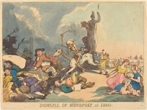 Upadek monopolu w 1800 autorstwa Thomas Rowlandson