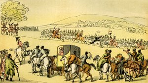 „Dr Syntax na przeglądzie” autorstwa Thomas Rowlandson