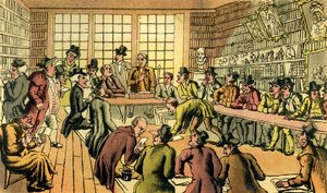 „Dr Syntax na aukcji” autorstwa Thomas Rowlandson
