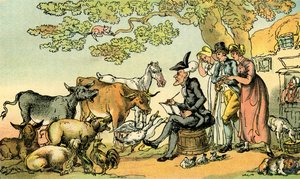 „Dr Syntax szkicuje po naturze” autorstwa Thomas Rowlandson