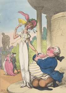 Dropsy Courting Consumption, 25 października 1810 r., 25 października 1810 r. autorstwa Thomas Rowlandson