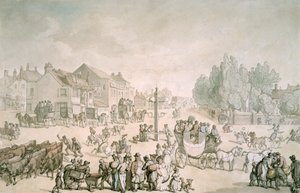 Słoń i zamek, Southwark, Londyn, c1805-c1820 autorstwa Thomas Rowlandson