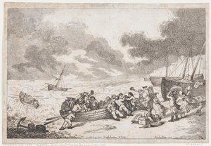 Rejs z Brighthelmstone do Diepp[e] autorstwa Thomas Rowlandson
