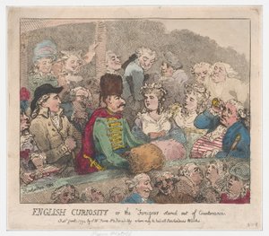 Angielska ciekawość, czyli cudzoziemiec wyszedł z twarzy, 1 stycznia 1794 r., 1 stycznia 1794 r. autorstwa Thomas Rowlandson