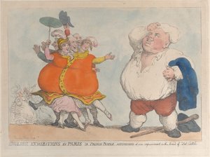 Wystawy angielskie w Paryżu czy Francuzi zdziwieni naszym udoskonaleniem rasy ..., 1812. autorstwa Thomas Rowlandson