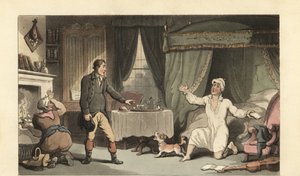 Angielski dżentelmen odbiera list od swojej rodziny autorstwa Thomas Rowlandson