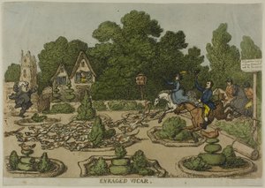 Rozwścieczony wikariusz, z nieszczęść ludzkiego życia autorstwa Thomas Rowlandson