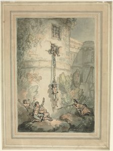 Ucieczka francuskich więźniów autorstwa Thomas Rowlandson