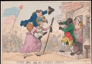 Każdy człowiek ma swojego Hobby Horse, pub. 1784 (grawerowanie ręcznie kolorowane) autorstwa Thomas Rowlandson