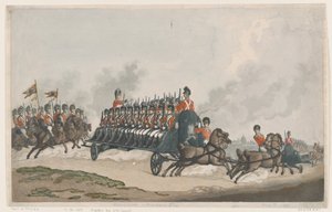 Wyprawa lub lot wojskowy autorstwa Thomas Rowlandson
