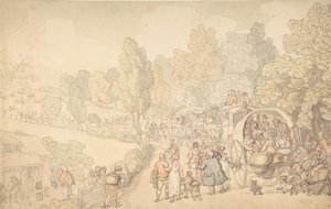 Fairlop Fair, Essex, ca. 1816. autorstwa Thomas Rowlandson
