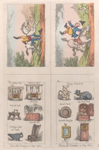Modne meble w Hogs Norton, Jeździectwo matematyczne, 1809., 1809 autorstwa Thomas Rowlandson
