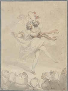 Tancerka z tamburynem autorstwa Thomas Rowlandson