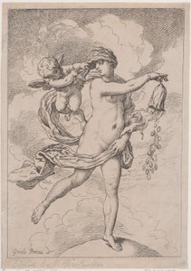Fortuna z torebką, 1795-99., 1795-99. autorstwa Thomas Rowlandson