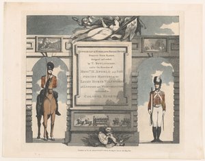 Napastnik, pałasz węgierski i góralski, 12 lutego 1799 r. autorstwa Thomas Rowlandson