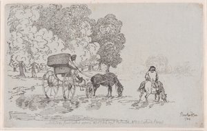 Leżanka na czterech kołach autorstwa Thomas Rowlandson