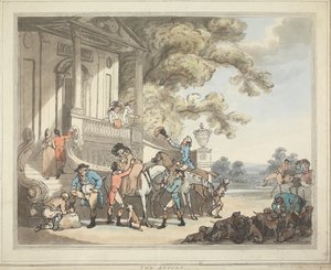 Polowanie na lisy [zestaw sześciu]:   5. Powrót autorstwa Thomas Rowlandson