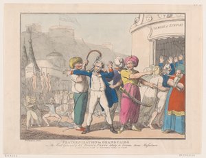 Fraternizacja w Wielkim Kairze, czyli Szalony Generał i jego Bonny Party Prawdopodobnie ..., 9 października 1798. autorstwa Thomas Rowlandson