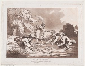 Polowanie na żaby autorstwa Thomas Rowlandson
