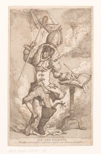 Frontispiece voor „All the Talents” van „Polypus” (ES Barrett), 1807 Wszystkie talenty (tytuł na obiekcie) autorstwa Thomas Rowlandson