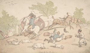 Idąc na Most Bluszczowy, 1780-1827. autorstwa Thomas Rowlandson