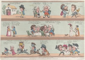 Groteskowe granice pokoi i sal, [20 listopada 1800], przedruk., [20 listopada 1800], przedruk. autorstwa Thomas Rowlandson