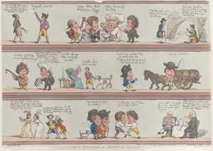 Groteskowe granice pokoi i sal, [20 października 1800], przedruk., [20 października 1800], przedruk. autorstwa Thomas Rowlandson
