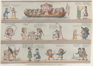 Groteskowe granice pokoi i sal, [29 października 1800], przedruk., [29 października 1800], przedruk. autorstwa Thomas Rowlandson