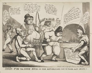 Świetna zabawa dla Johna Bulla, czyli republikanie w ostatniej fazie autorstwa Thomas Rowlandson