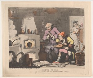 Hocus Pocus, czyli Poszukiwanie Kamienia Filozoficznego, 12 marca 1800 r., 12 marca 1800 r. autorstwa Thomas Rowlandson