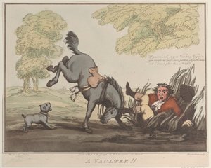 Horse Accomplishments, Szkic 12: Vaulter!!, 1 sierpnia 1799., 1 sierpnia 1799. autorstwa Thomas Rowlandson