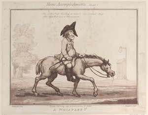 Horse Accomplishments, Sketch 3: A Whistler !!, 1 sierpnia 1799., 1 sierpnia 1799. autorstwa Thomas Rowlandson