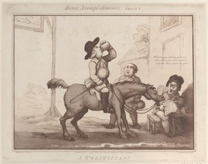 Osiągnięcia koni, szkic 5: Polityk!!, 1 sierpnia 1799., 1 sierpnia 1799. autorstwa Thomas Rowlandson