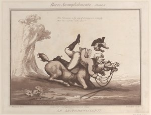 Osiągnięcia koni, szkic 8: Arytmetyk !!, 1 sierpnia 1799., 1 sierpnia 1799. autorstwa Thomas Rowlandson