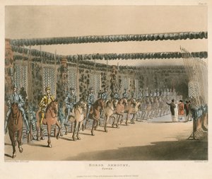 Zbrojownia konna w Tower of London autorstwa Thomas Rowlandson