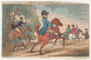How to Ride Up Hyde Park, 11 czerwca 1808 r., 11 czerwca 1808 r. autorstwa Thomas Rowlandson
