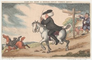 Jak jeździć konno na trzech nogach, 11 czerwca 1808 r., 11 czerwca 1808 r. autorstwa Thomas Rowlandson