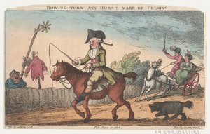 Jak obrócić dowolnego konia, klacz lub wałacha, 11 czerwca 1808 r., 11 czerwca 1808 r. autorstwa Thomas Rowlandson