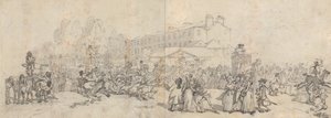Róg Hyde Parku autorstwa Thomas Rowlandson