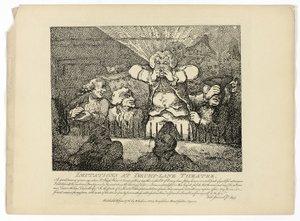 Imitacje i teatr Drury-Lane, z podróży Boswella po Hebrydach autorstwa Thomas Rowlandson