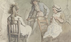 Wnętrze garderoby z Jackiem Bannisterem autorstwa Thomas Rowlandson