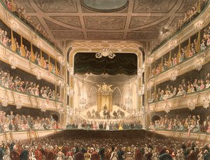 Wnętrze teatru Covent Garden, Londyn, 1808 autorstwa Thomas Rowlandson
