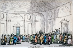 Widok wnętrza Banku Anglii, City of London, 1792. autorstwa Thomas Rowlandson