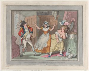 Przerwa lub niedogodność zakwaterowania, [kwiecień, [1 kwietnia 1789], wznowione 1 kwietnia 1824. autorstwa Thomas Rowlandson