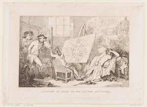 Zakłócenie pracy lub „Zakłócony malarz” autorstwa Thomas Rowlandson