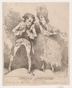 Affekcja włoska, Prawdziwe postacie, 1 września 1780., 1 września 1780. autorstwa Thomas Rowlandson