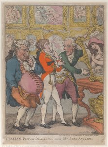 Włoscy sprzedawcy zdjęć Humbugging My Lord Anglaise, 30 maja 1812 r., 30 maja 1812 r. autorstwa Thomas Rowlandson
